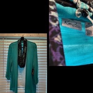 Woman’s shirt with attached scarf